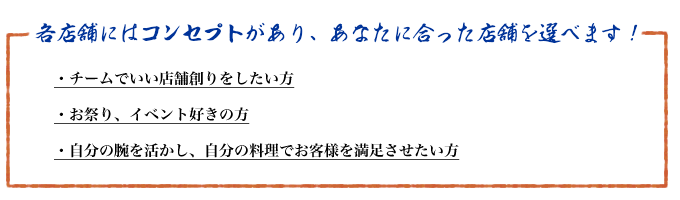各店舗にはコンセプトがあり貴女にあった店舗が選べます